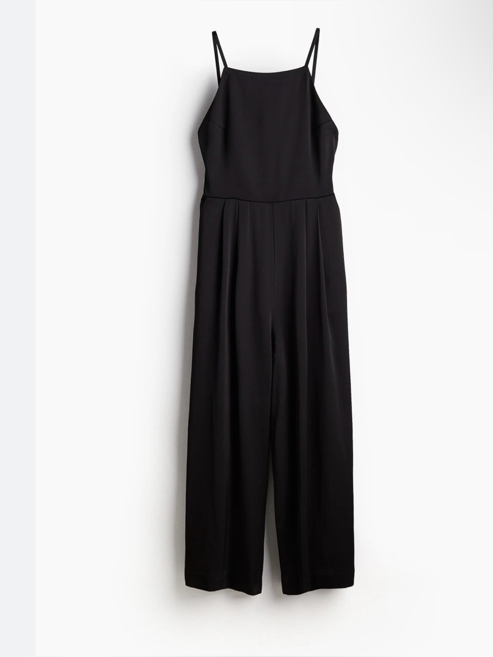 41 Hawthorn Black Wide-Leg Spaghetti Strap chic Jumpsuit Womens Large Minimalist